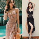 ワンピース 水着 モノキニ 総レース セクシー パレオ 3点セット おしゃれ 大人かわいい ホルターネック バックリボン 透け感 黒 ピンク 無地 個性的 いい女 ロングパレオ 巻きスカート モテ レディース ブラック ピンク 脚カバー 背中見せ バックシャン 主脚級 韓国 ワンピ(4)