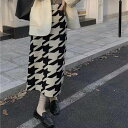 3色 スカート ペンシルスカート 千鳥格子 柄 スリット バックスリット ミディアム丈 シンプル カジュアル 綺麗め 大人 上品 おしゃれ お洒落 大人可愛い ...