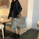 スカート ニットスカート レディース アンクル丈 ヒョウ柄 豹柄 ヒョウ柄スカート タイトスカート サイドスリット カジュアル 綺麗め シンプル 10代 20代 30代 女性用 女子会 普段使い こなれ感 買い物 旅行 韓国 韓国系 ファッション コーデ スタイル インスタ映え モテ