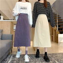 スカート コーデュロイスカート レディース アンクル丈 トレンド シンプル カジュアル マニッシュ カラー 10代 20代 30代 女性用 女子会 普段使い こなれ感 買い物 旅行 韓国 韓国系 ファッション コーデ スタイル インスタ映え モテ カフェ 存在感 主役級 お出かけ ぬけ感