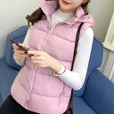 5色 ダウン ベスト もこもこアウター 中綿コート レディース ミドル丈 ブラック レッド ピンク ベージュ グリーン フード付き もこもこ 袖なし 大人可愛い かっこいい おしゃれ カジュアル 暖かい 防寒 こなれ感 M L XL 2XL 3XL 4XL インスタ映え 秋 冬 10代 20代 30代 40代