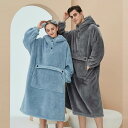 5色 もこもこ ルームウェア ネコ耳 ガウン ワンピース フード付き 無地 シンプル ふわふわ 個性的 暖かい 可愛い ラブリー キュート 秋冬 着る毛布 レデ...
