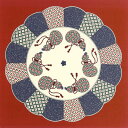 【小風呂敷】綿小(50cm)伊万里 ひょうたん絵皿(朱)