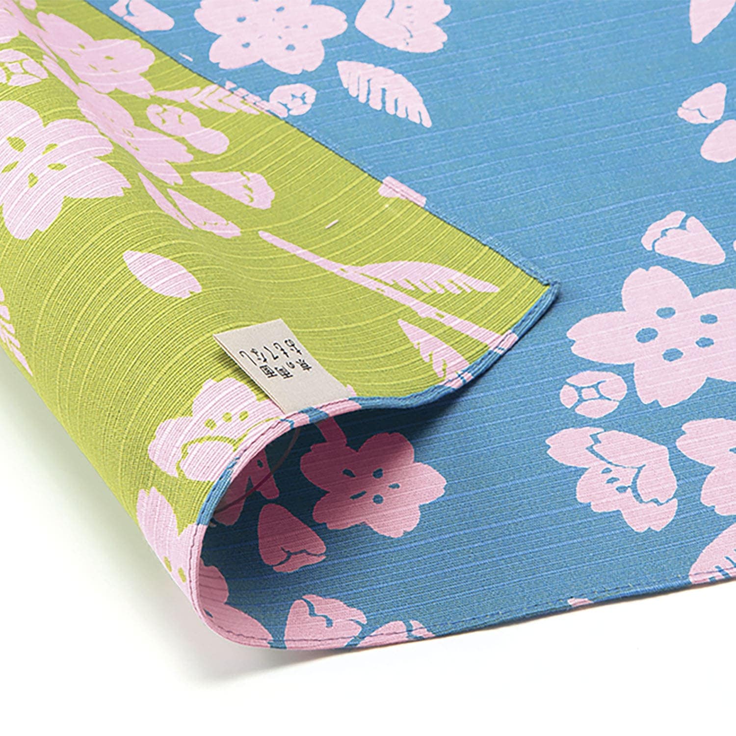 京の両面おもてなし 中巾 風呂敷 約50cm 桜(白群-びゃくぐん)