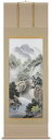 掛け軸/掛軸 彩色山水(西脇 紫光)【送料無料】【代引き手数料無料】