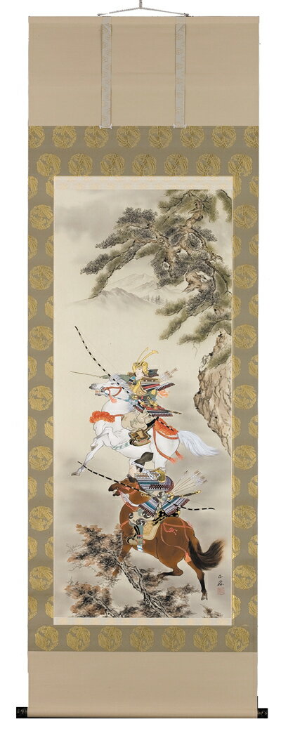 掛け軸 武者(藤吉 正勝) 節句用掛軸【送料無料】【代引き手数料無料】