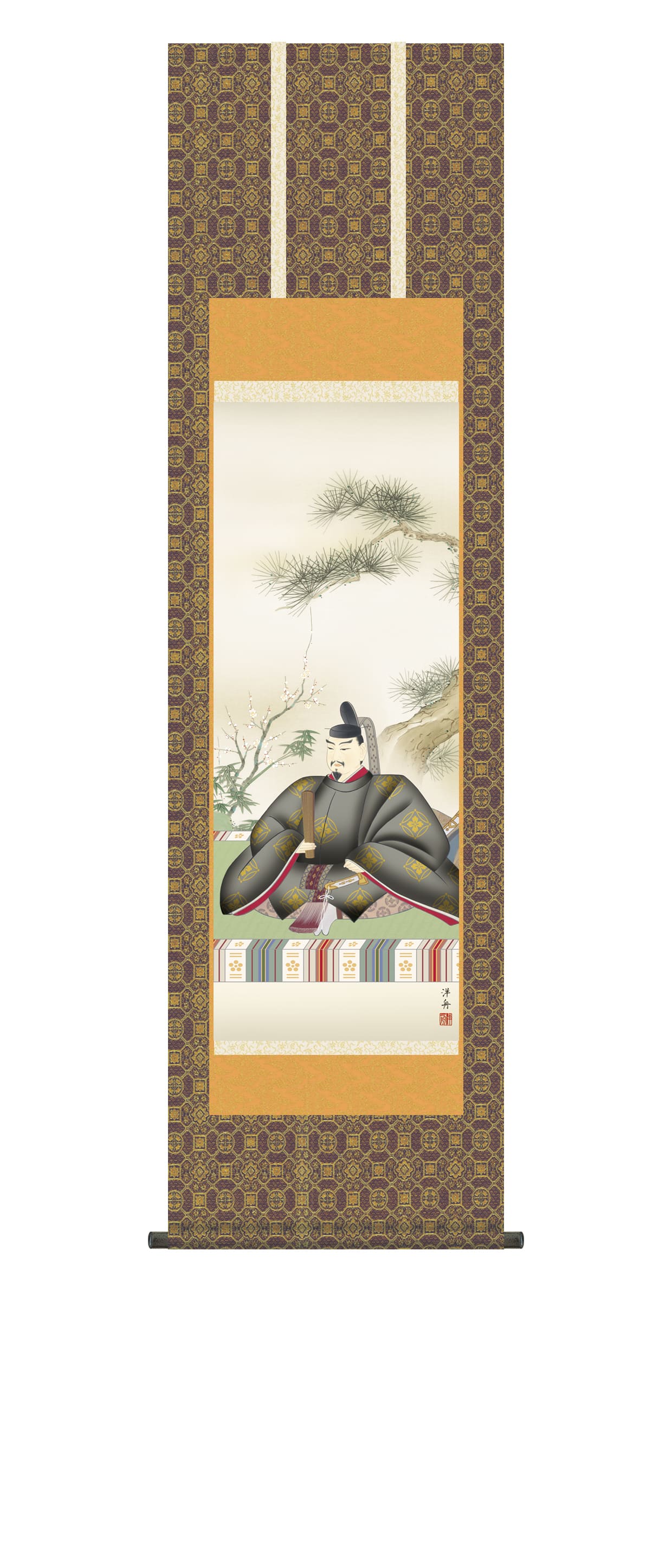 掛け軸／掛軸【慶祝】天神（小野 洋舟） 正月 端午の節句 天神様 学業成就【送料無料】【代引手数料無料】