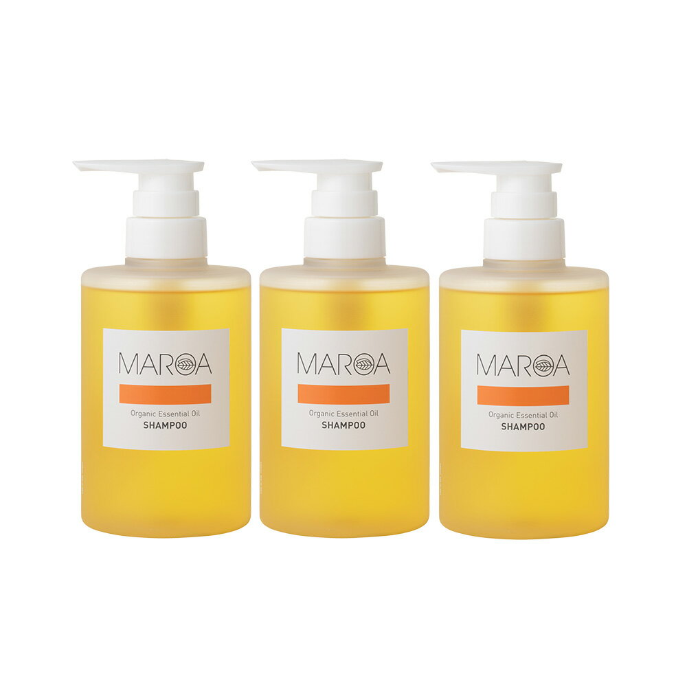 ナチュラルオイルシャンプー オーガニック 3本セット 10%OFF maroa 白髪 ツヤ ツヤ髪 ヘアケア