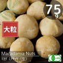 有機JAS認定♪オーガニック♪無農薬栽培♪マカダミアナッツ　ナチュラル（75g）無塩♪無添加♪安心♪自然の恵♪契約農園から直輸入！スタイル 1（ 割れの少ないサイズ）スタイル 0（ 割れの少ない大粒サイズ）