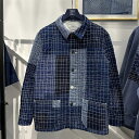 【オータムフェア人気アイテムが10%off】 FDMTL PATCHWORK COVERALL RINSE　ファンダメンタル パッチワーク カバーオール ジャケット 23AW 新作 日本製