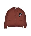 【ウインターフェア20%off】 POP TRADING COMPANY Pop Big P Cardigan Sweat ポップトレーディングカンパニー スウェット カーディガン POPAW23-01-006