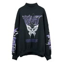 【スプリングセール50 OFF】 beauty:beast Butterfly effect MOCKNECK SWEATSHIRT （BLACK）ビューティービースト スウェット 23aw bb-39001