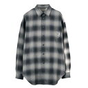 【スプリングセール 50 OFF】 beauty:beast Ombre Check LONG SHIRT JKT (GRAY CHECK) ビューティービースト シャツ ジャケット 23aw bb-89001