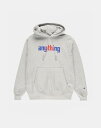 aNYthing Striped Logo Anything Hoodie - Heather Grey 24SS エニシング ストリート エーロン ポンダロフ パーカー 国内限定展開