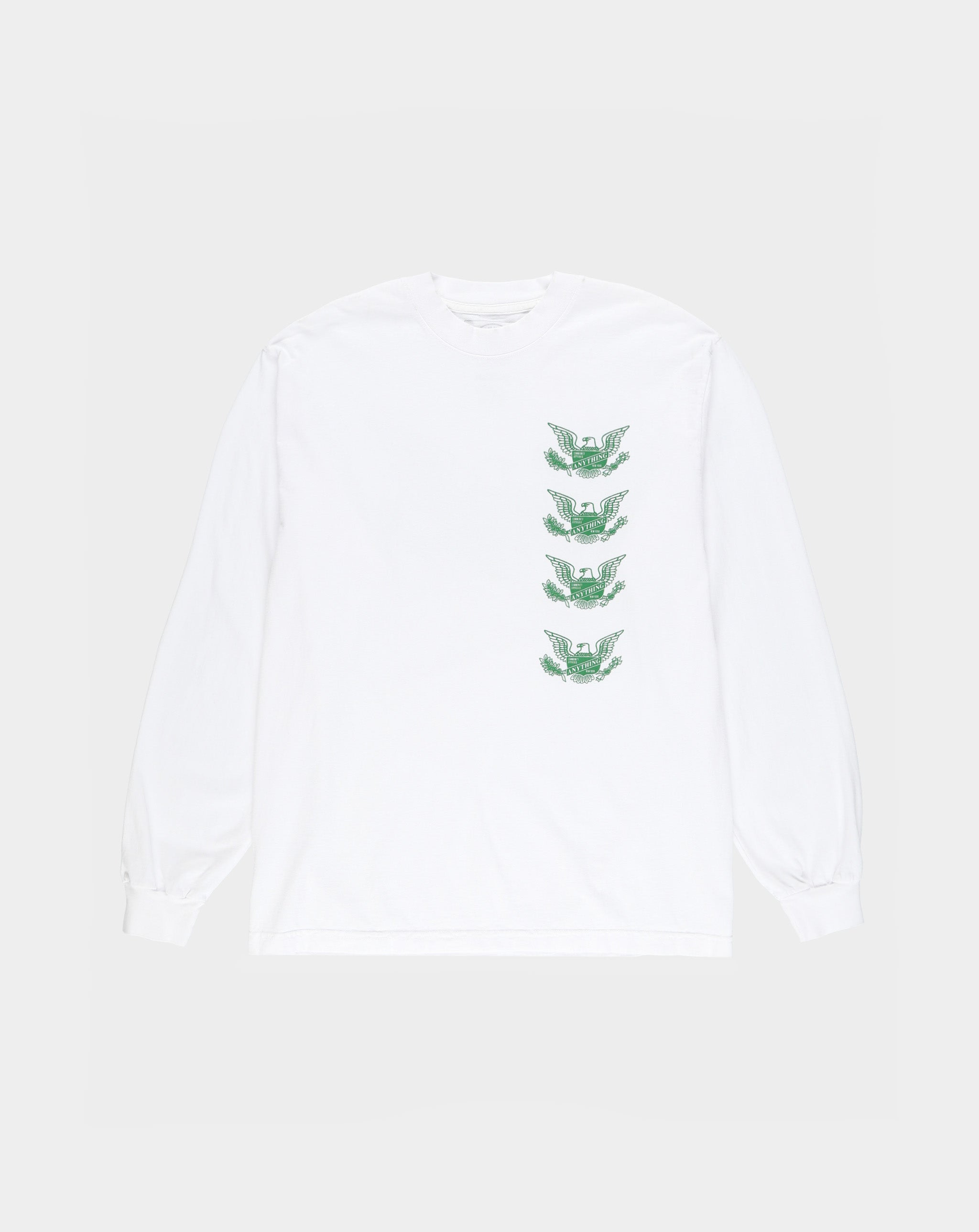 aNYthing Eagle Long Sleeve T-Shirt - White 24SS エニシング ストリート エーロン ポンダロフ Tシャツ ロンT 国内限定展開