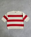 VOO BORDER SUMMER KNIT (NATURAL) ヴォー 半袖ニット サマーニット 24SS(4)