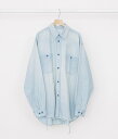 y\̔zMARKA DAMAGE SHIRT - organic cotton chambray - }[J lC 24SS V^Vc