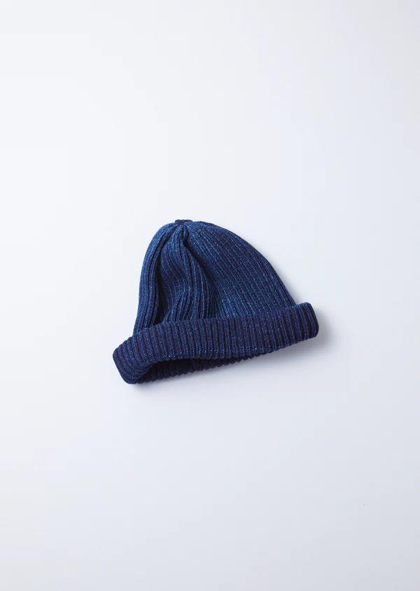 ROTOTO INDIGO COTTON ROLL UP BEANIE CfBS Rbgr[j[ gg 24ss JAPAN MADE R5050