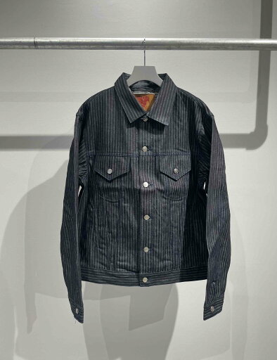 ANDFAMILYS DENIM TRACKER JACKET INDIGO STRIPE アンドファミリーズ ジャケット アウター メンズ 24AW 日本製 ANDFAMILYS DENIM TRACKER JACKET INDIGO STRIPE アンドファミリーズ ジャケット アウター メンズ 24AW 日本製