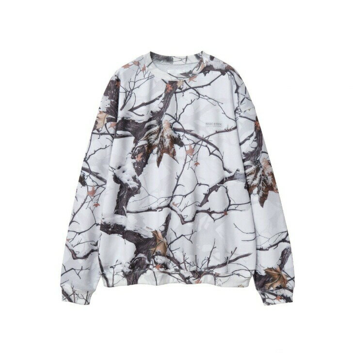 MAGIC STICK WHITE SNOW CAMO CREW マジックスティック 25SS スウェット スノーカモ