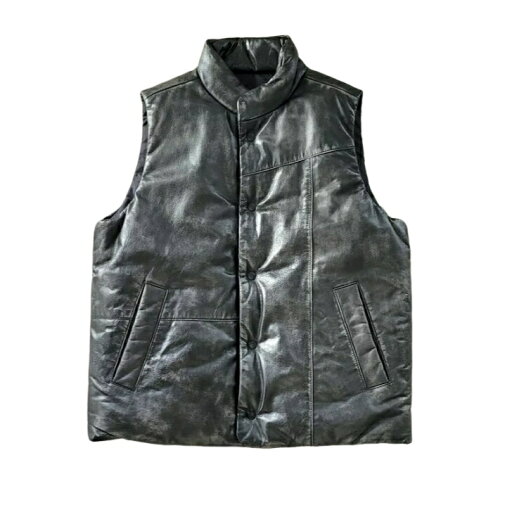 VOO EXELEZA REVERSIBLE VEST SPECIAL BLACK(ダメージタイプ) レザーダウンベスト 本革 バファロー 25SS VOO EXELEZA REVERSIBLE VEST SPECIAL BLACK(ダメージタイプ) レザーダウンベスト 本革 バファロー 25SS