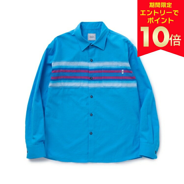 【エントリーでP10倍】RATS NATIVE BORDER JACQUARD SHIRT ラッツ シャツ 23'RS-0507のサムネイル