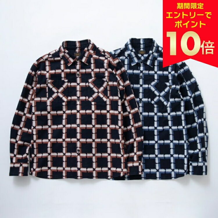 【エントリーでP10倍】RATS NATIVE PRINT FLANNEL SHIRT ラッツ シャツ 23'RS-1006のサムネイル