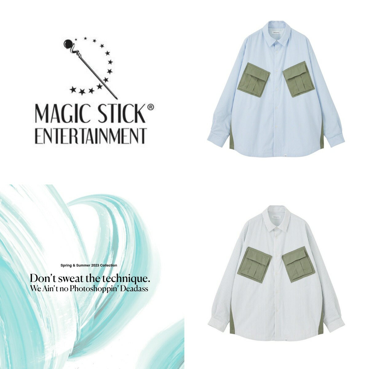 【1/29 再値下げ ウィンターセール 60 off】MAGIC STICK LIGHT PUFF DRESS SHIRT マジックスティック コラボ 中綿 ジャケット ミリタリー