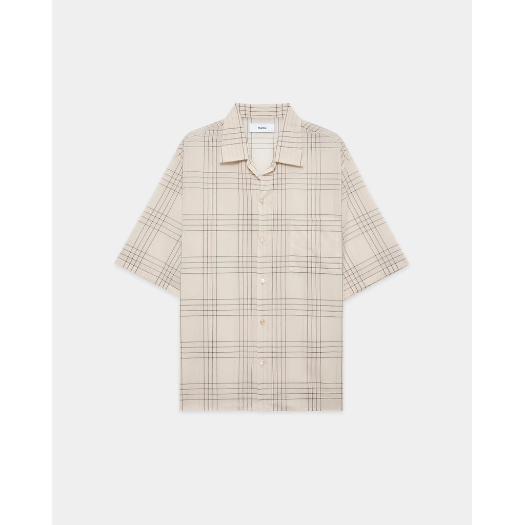 Rakuten - marka 60/1 Organic Cotton High Twisted Loan / Open Collar S/S Shirt