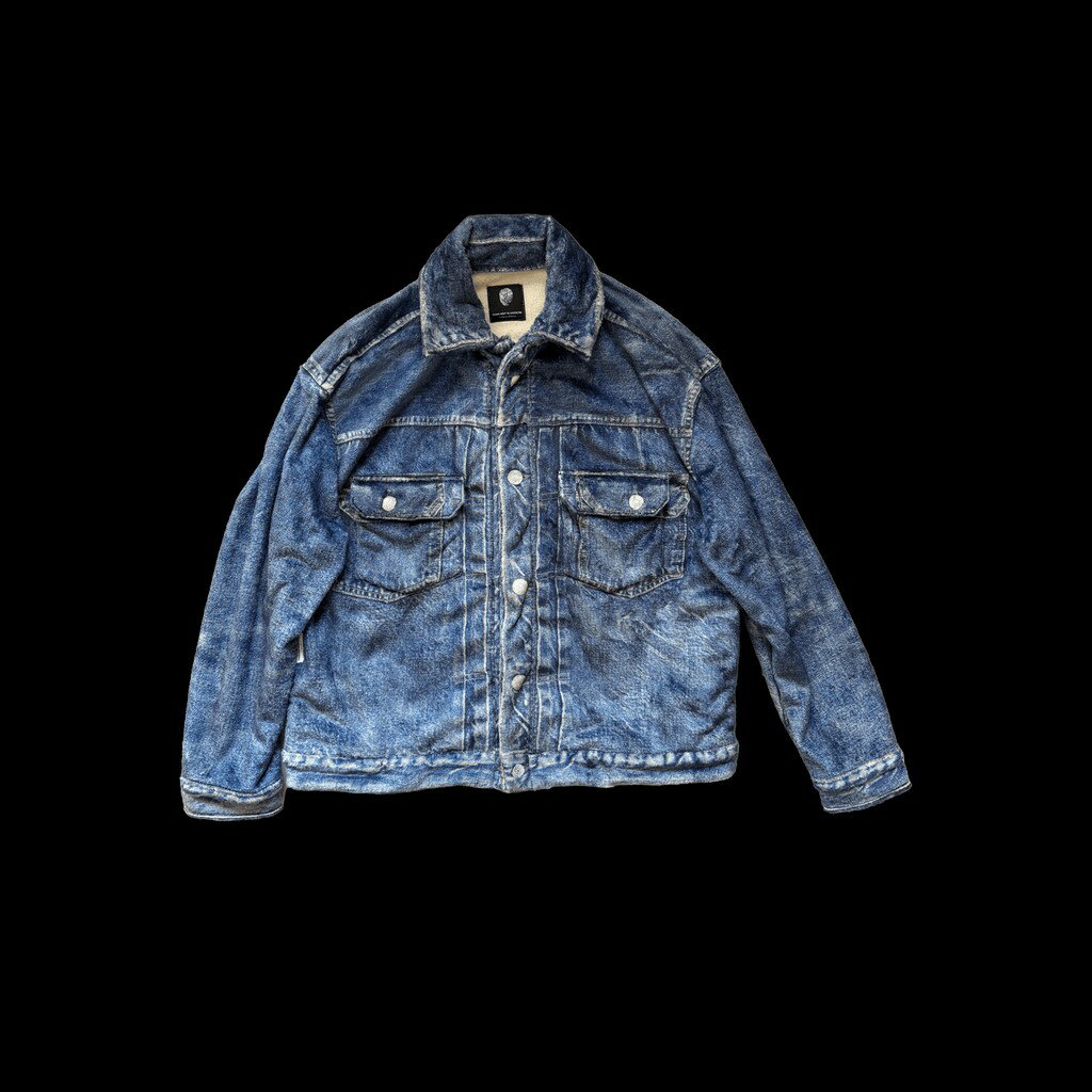 楽天maroon.webstoreTALKING ABOUT THE ABSTRACTION DENIM PRINT FUR JKT 2526AW-J-001 トーキング アバウト ジ アブストラクション デニムプリントファージャケット 25aw