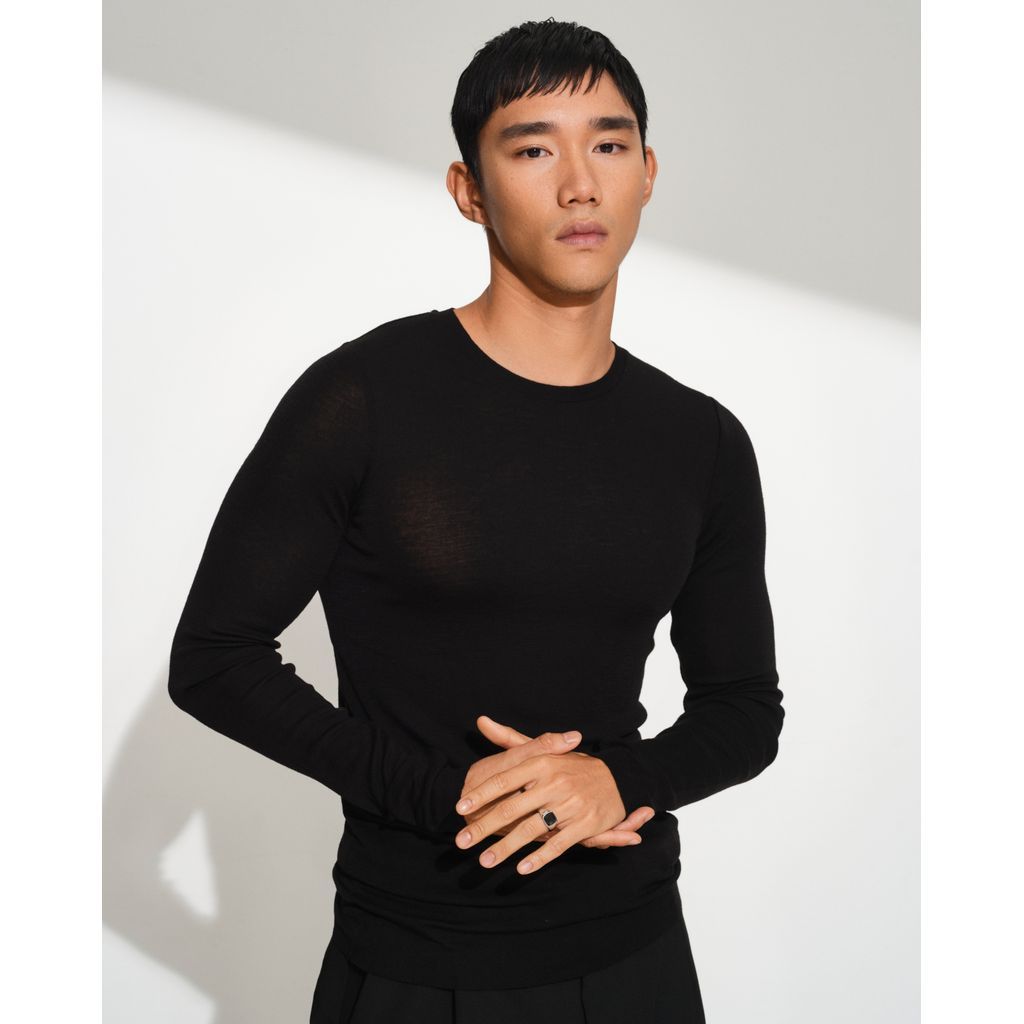 maroon.webstoreのTOM WOOD Kay Ring Black Larvikite｜アングル3