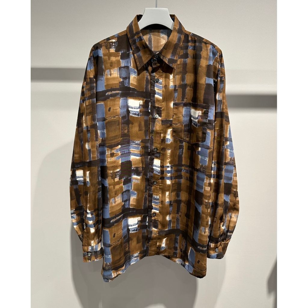 Rakuten - 【MADE IN JAPAN】LINEAGE ABSTRACT CHECK SHIRTS（BROWN）