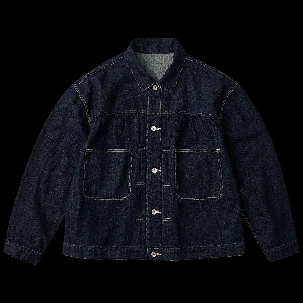 PORTER CLASSIC STEINBECK DENIM JACKET -DARK NAVY-