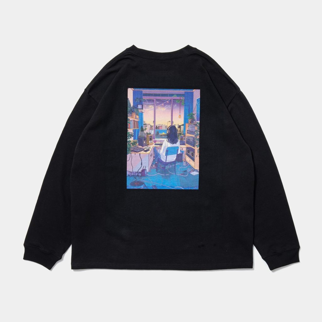 APPLEBUM "Make Music" L/S T-shirt for LINEAGE(BLACK)