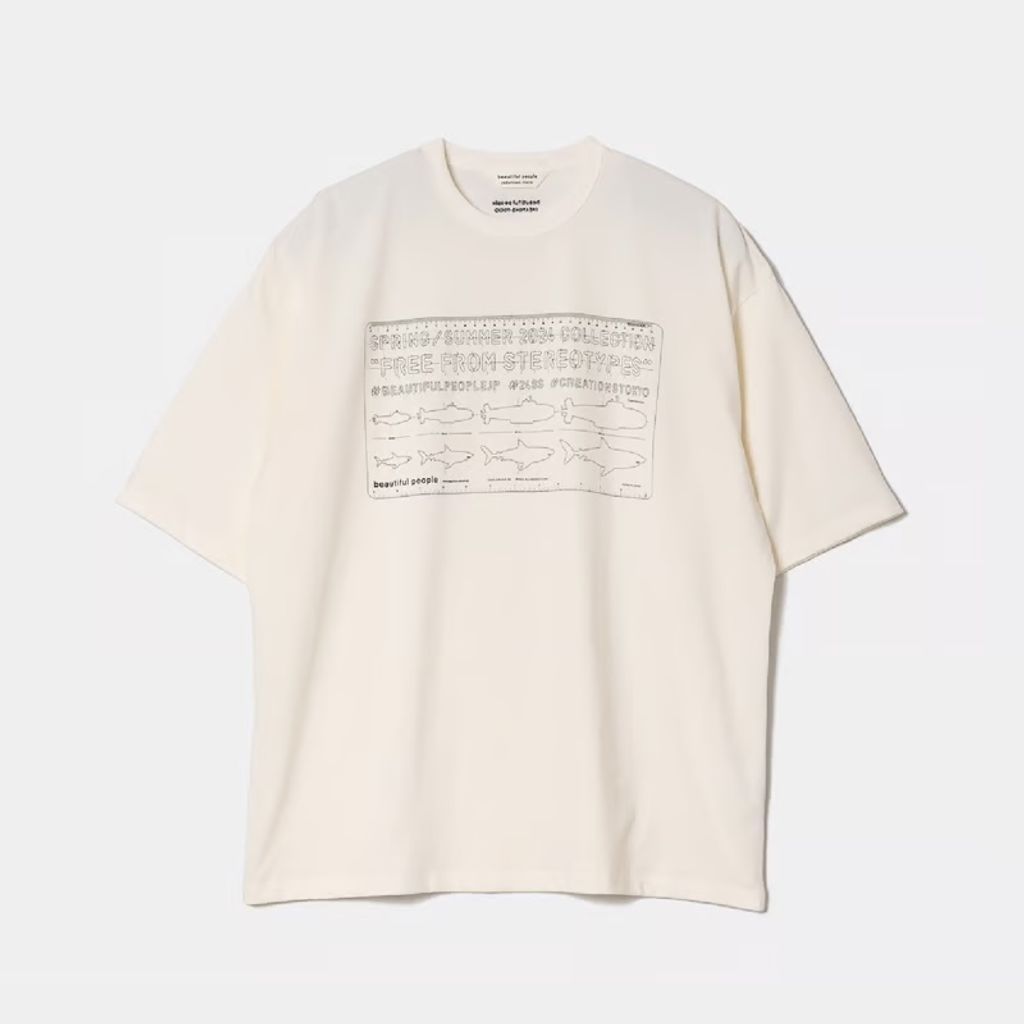 Rakuten - beautiful people supima cotton jersey scale print T-shirt