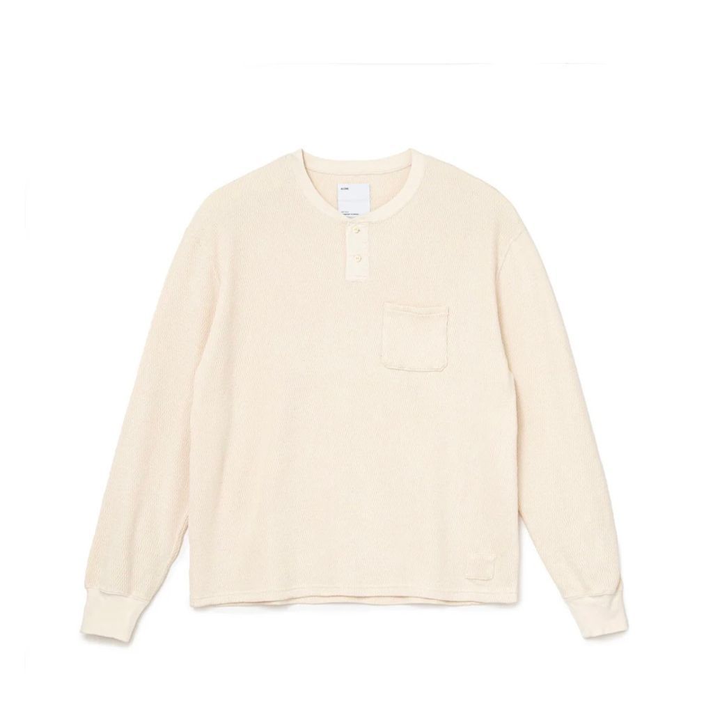 Rakuten - ALONE Big Thermal Shirt Henry WHT