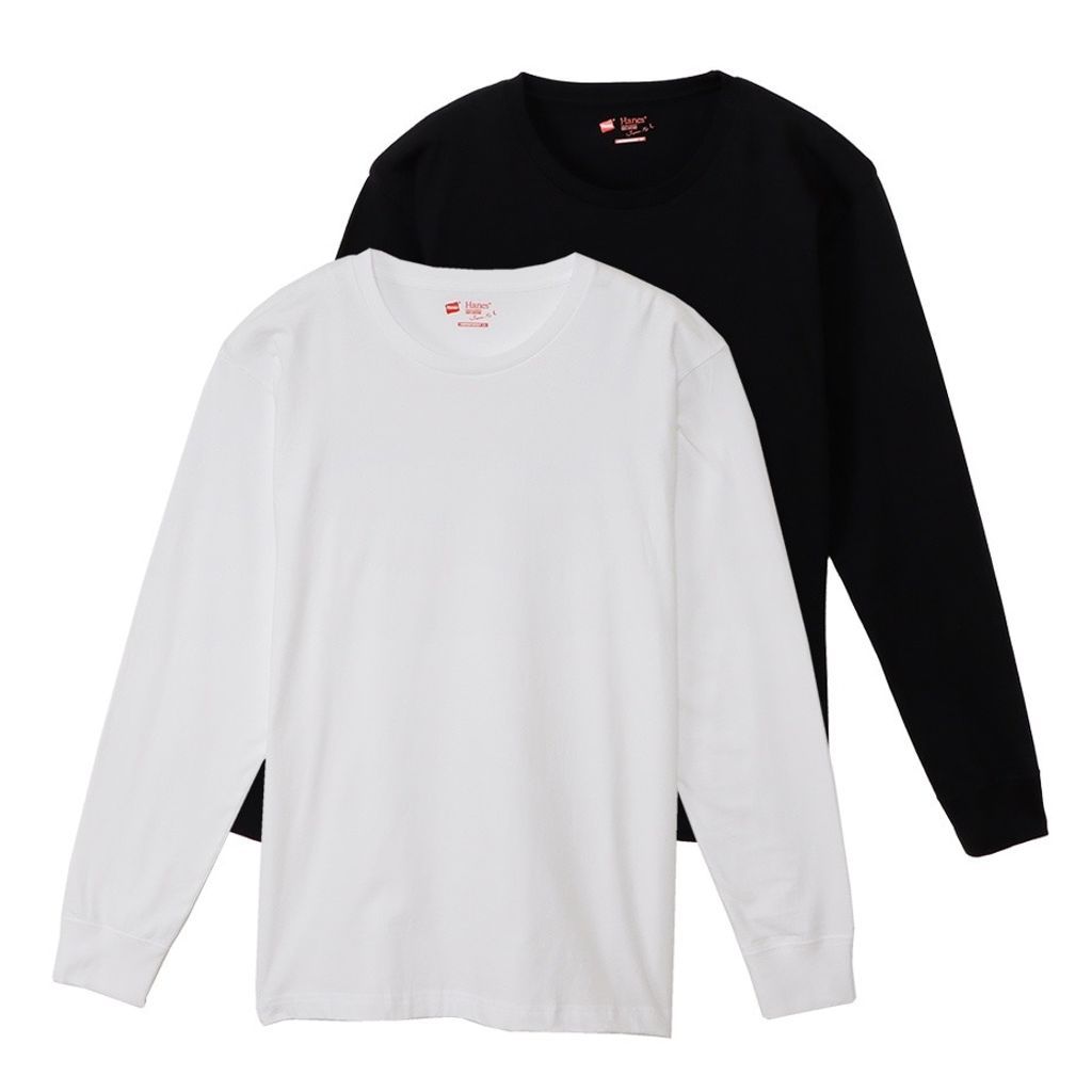 Hanes 2P JAPAN FIT LONG SLEEVE T-SHIRT