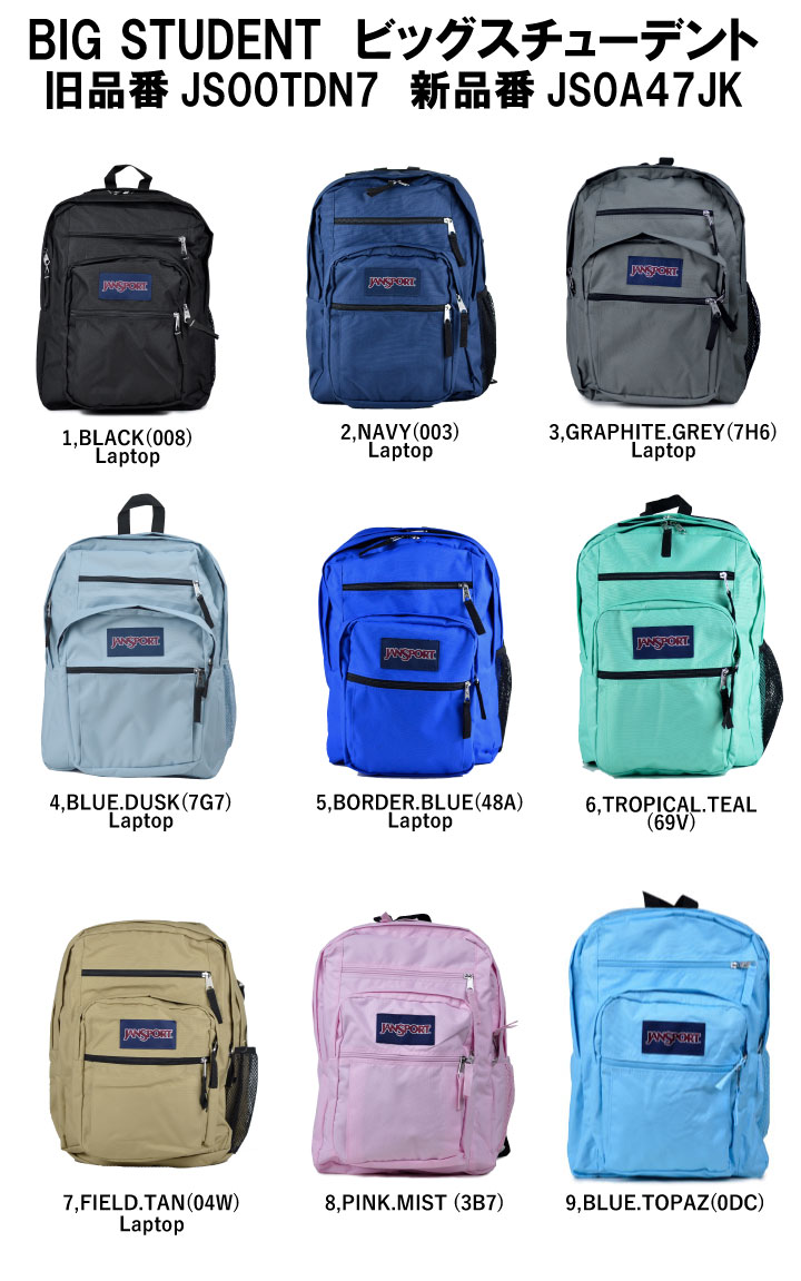 JANSPORT ジャンスポーツ リュック BIG STUDENT　ビッグスチューデント TDN7 リュックサック バックパック メンズ レディース【marquee】