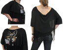 キャプチャー CAPTURE FOXXXY MOON レディース フリンジT 半袖 シャツ ハリウッド メイド Tシャツ カットソー カジュアル シンプル ダン...