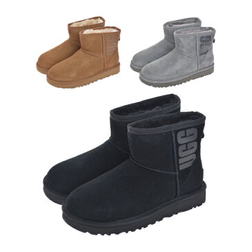 【5%還元!】アグ UGG ムートンブーツ クラシック ミニ レディース ラバー ロゴ CLASSIC MINI RUBBER LOGO 1108231 ウィメンズ【marquee】