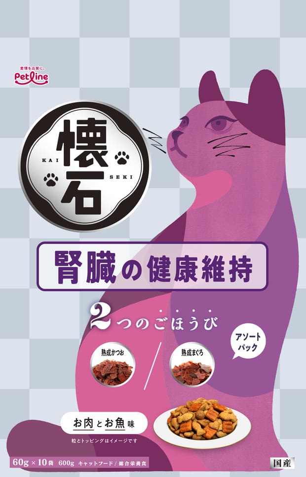 Rakuten - 懐石2つのごほうび健康維持600g キャットフード 国産 トッピング アソートパック 小分けタイプ [trmt]
