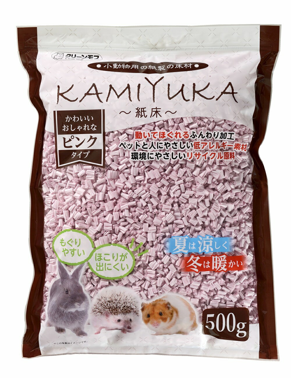 Rakuten - クリーンモフ小動物用床材KAMIYUKA～紙床～ピンク500g [trmt]