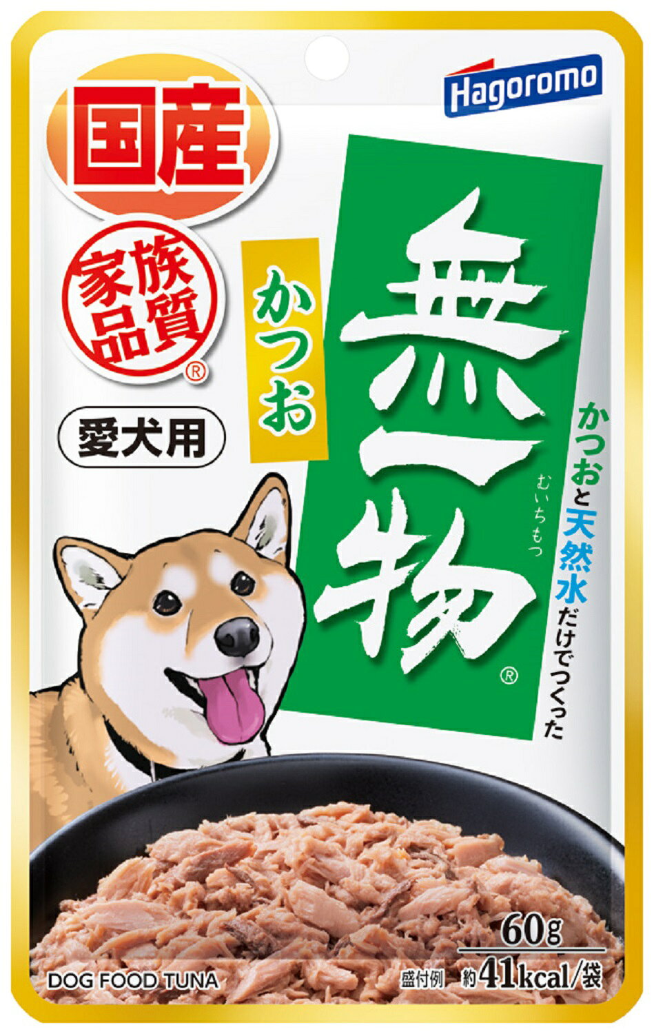 はごろもフーズ 愛犬用無一物パウチかつお60g 犬用 副食 鰹 ウェットフード トッピング 添加物不使用 ドッグフード 国産[trmt]