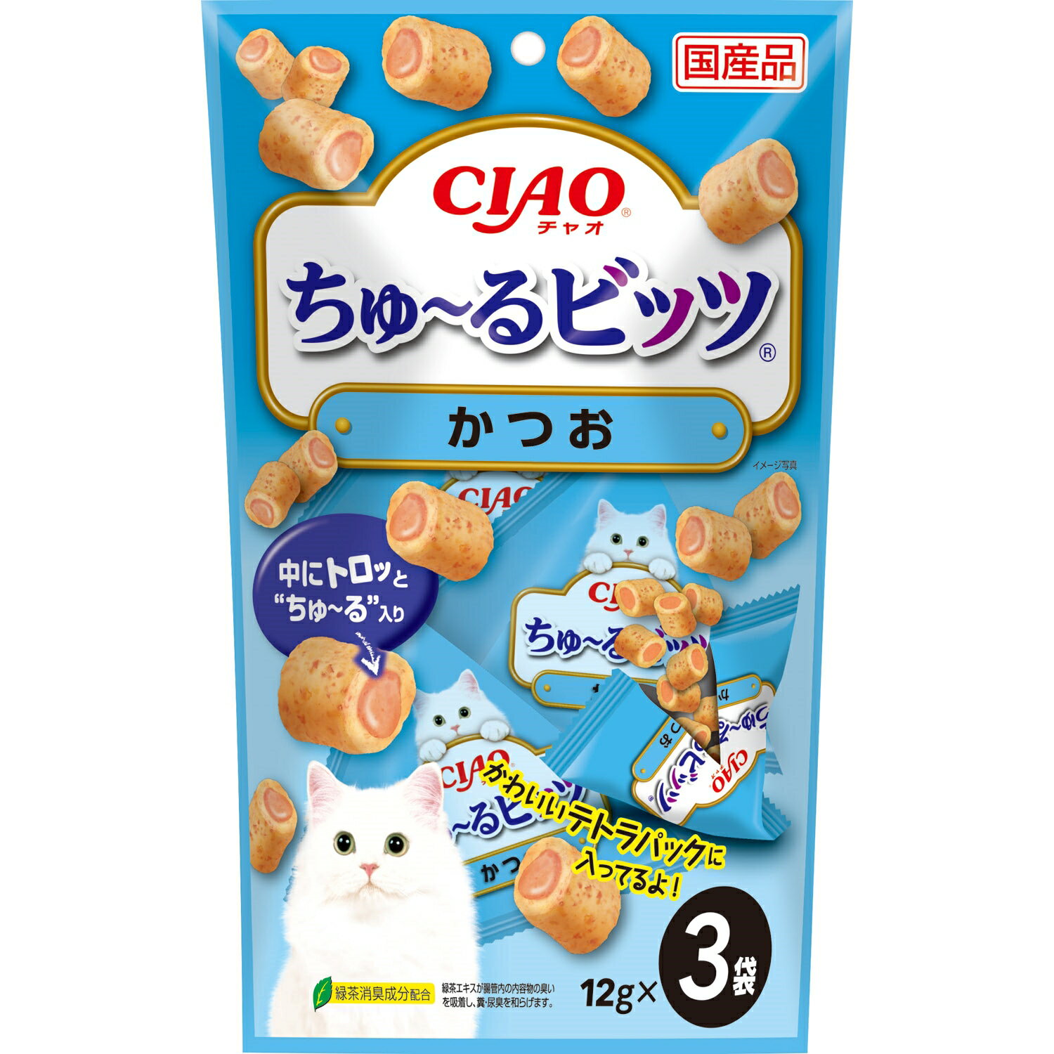 Rakuten - CIAOちゅ〜るビッツかつお12g×3袋 [trmt]