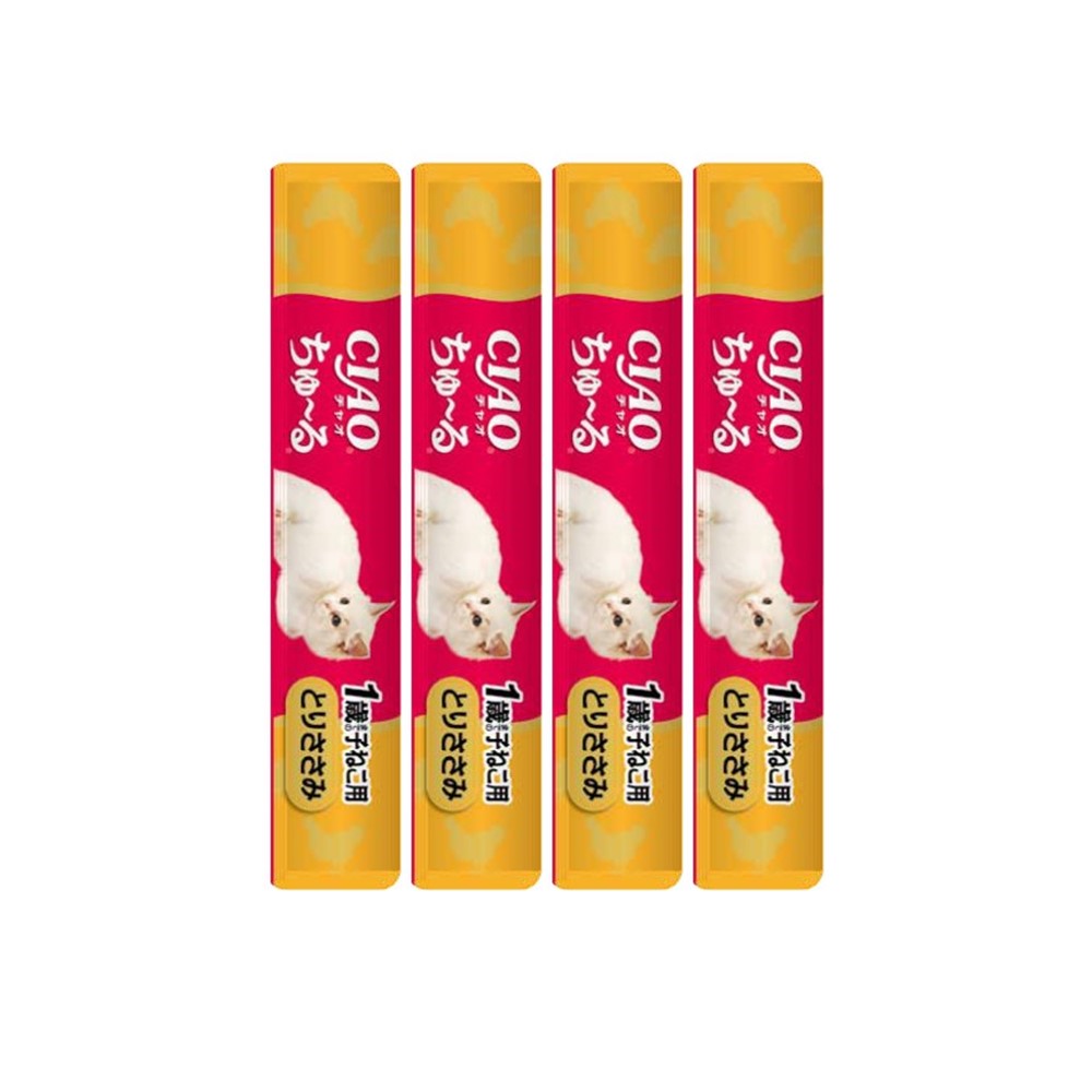 CIAOちゅ〜る1歳までの子ねこ用とりささみ14g×4本 [trmt]