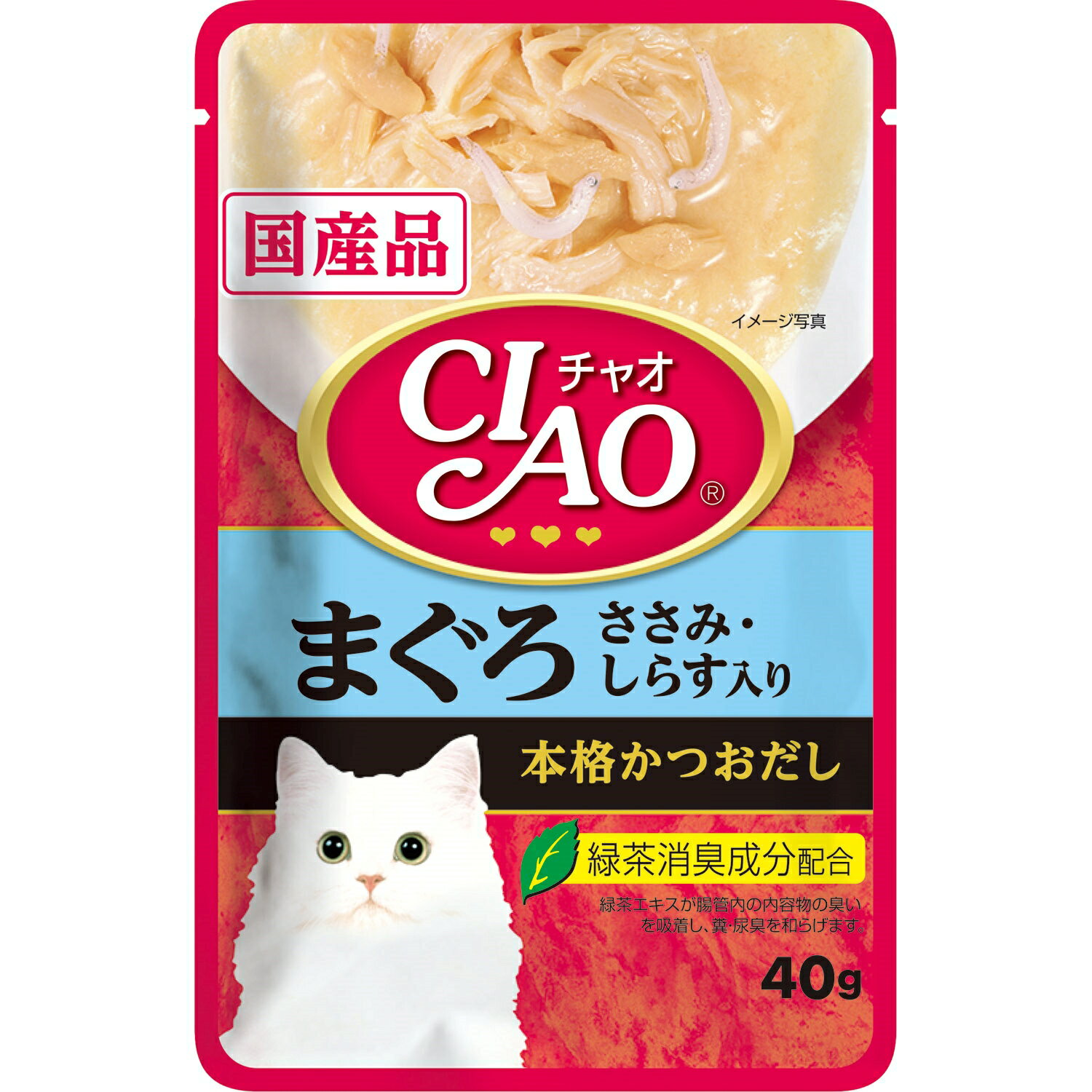CIAOパウチまぐろささみ・しらす入り40g [trmt]