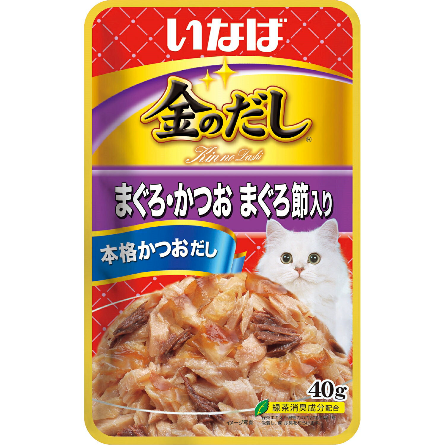 Rakuten - いなばペットフード 金のだしまぐろ・かつおまぐろ節入り40g 猫 キャットフード かつお まぐろ マグロ節 ウェットフード [trmt]