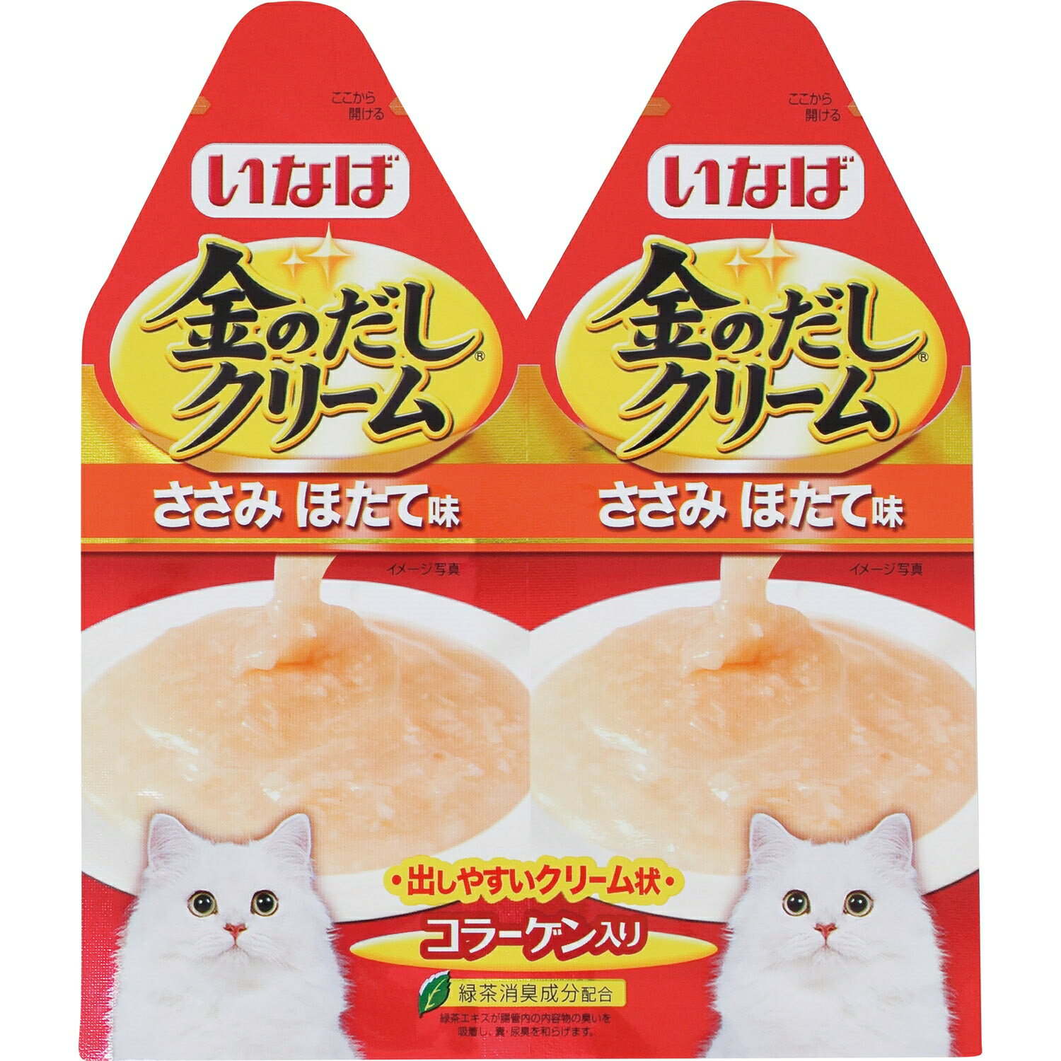 Rakuten - 金のだしクリームささみほたて味60g(30g×2) [trmt]