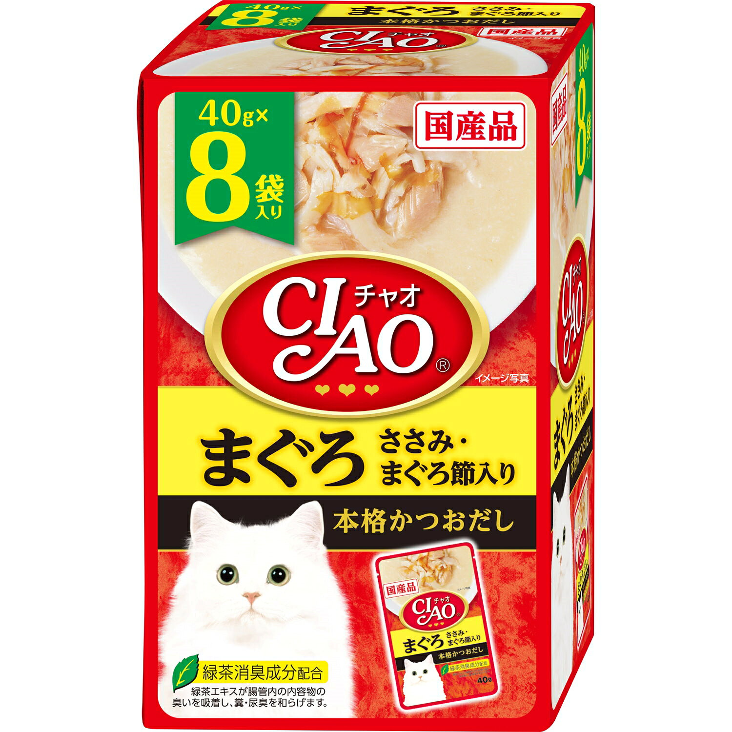 CIAOパウチまぐろささみ・まぐろ節入り