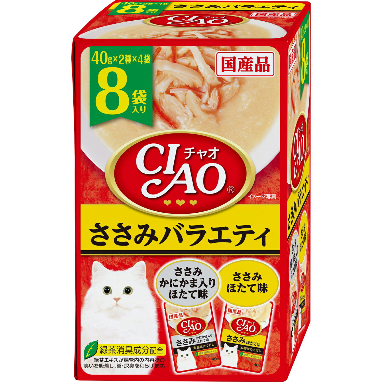 Rakuten - CIAOパウチささみバラエティ40g×8袋 [trmt]